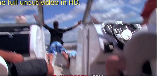 3-Way Porn - Group Fucking on a Speed Boat - Part 3